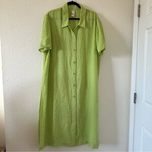 True Beauty by Emme VTG Woven Long Line Button up Top Women Size 20W